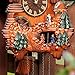 Ninefish Handcrafted Cuckoo Clock with Dancing Figures: A Wall-Mounted Cuckoo Clock for Your Home Decor to Add a Natural Countryside Touch and Perfectly Accent Your Living Space