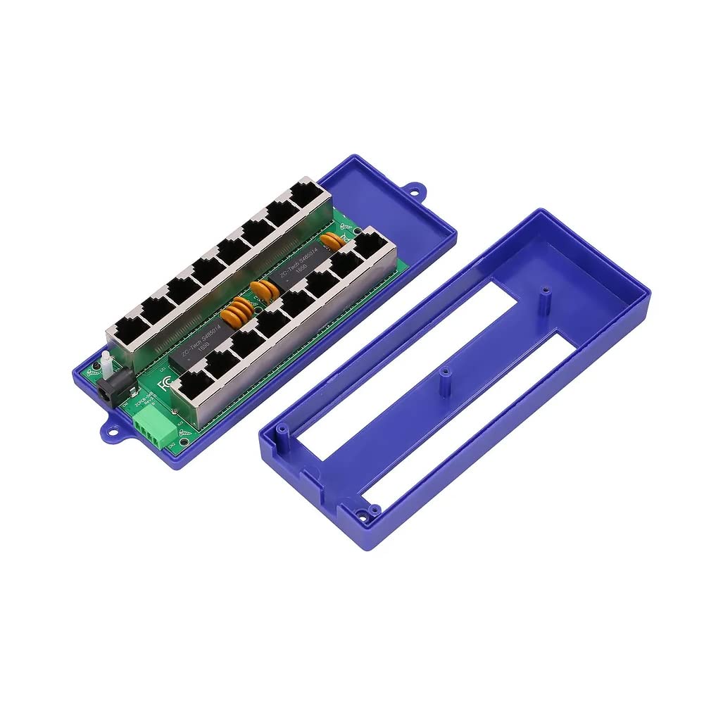 EXTRALINK Injecteur PoE - Plug & Play - Ethernet Gigabit - 8 Ports PoE+ - Fonctionnement Silencieux et Indicateur LED - Compact et Polyvalent pour Caméras IP, Téléphones VoIP, Points d'Accès - Mode B