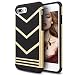 iPhone 7 Plus Case, Mothca 2 in 1 Classic Sporty [Anti-Slip] Case Rugged Bumper [Shock-Absorption] Case Slim Non-Gap Fit for iPhone 7 Plus Only (Gold Black)