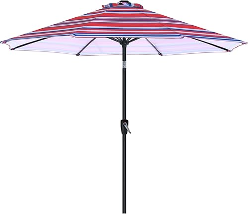 Miniatura 22 de ABCCANOPY Sombrilla de patio al aire libre de 7.5 pies, sombrilla de mesa con protección UV con manivela para una fácil instalación, adecuada