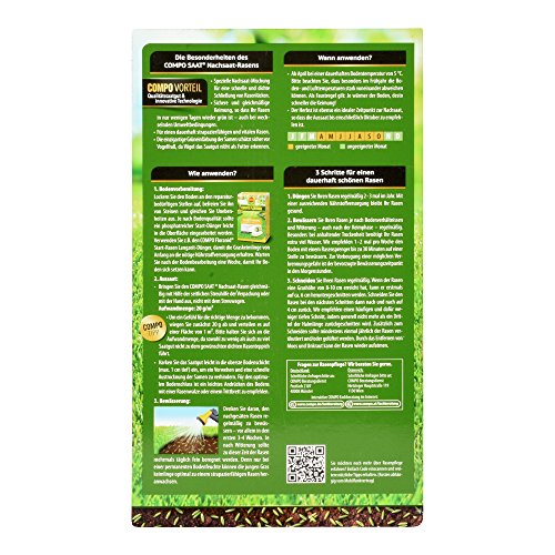 COMPO SAAT nazaaigazon, graszaad, speciaal nazaaimengsel met effectieve kiemversneller, 1 kg, 50 m² - Afbeelding 3