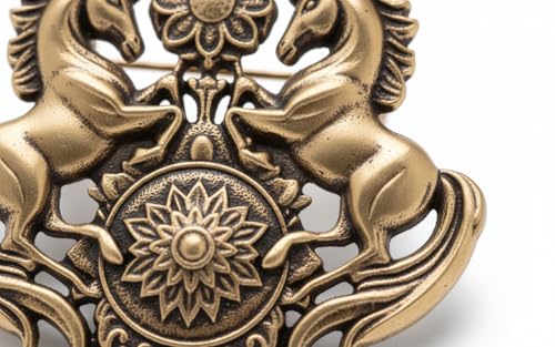 Image of Antique Gold Brooch Pin for Men Women Vintage Saree Blazer Coat Lapel Fashion Jewellery