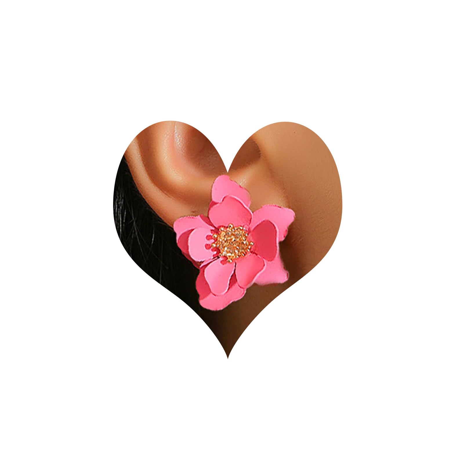 Atentuyi Boho Flor Verde Pendientes De Oro De La Boda Pendientes De Flores Pendientes Florales Verdes Pendientes De Camelia Para Las Mujeres Y Las Niñas Novias Damas De Honor Joyas