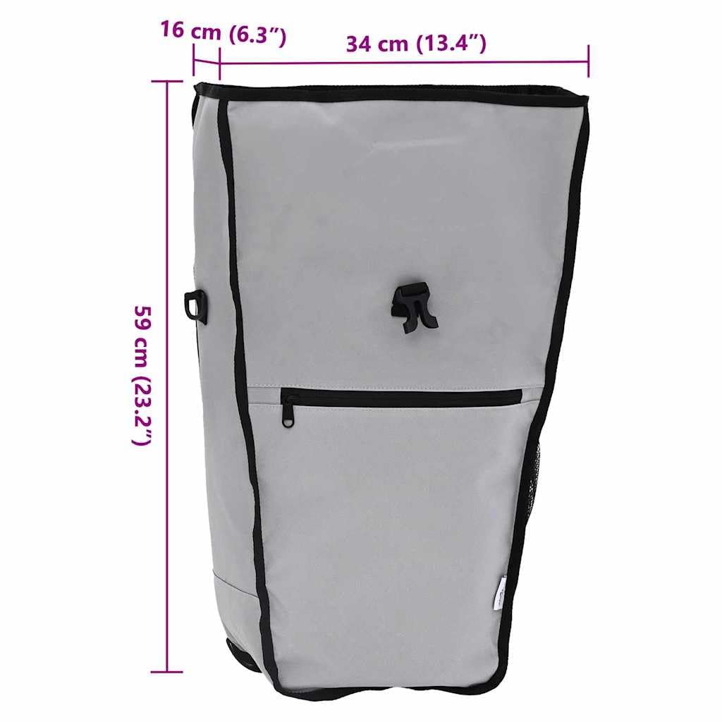 Borsa per bicicletta in poliestere, 34 x 16 x 59 cm, adatta per portapacchi, leggera e portatile, per pendolari, escursioni all'aperto, trekking, MTB, bici da strada, città, e-bike