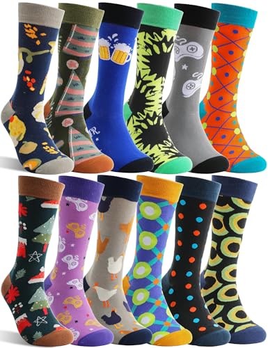 Image of MOGGEI Funny Socks for Men Women Fun Cozy Crazy Novelty Fashion Breathable Printed Cotton Boot Socks