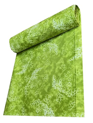 Image of 2 Meter Hand Block Indian Cotton Unstitched Jaipuri Handmade Digital Printed Fabric Material for Women Kurta /Blouse /Palazzos /Piece Material for Women's (Green Flower)