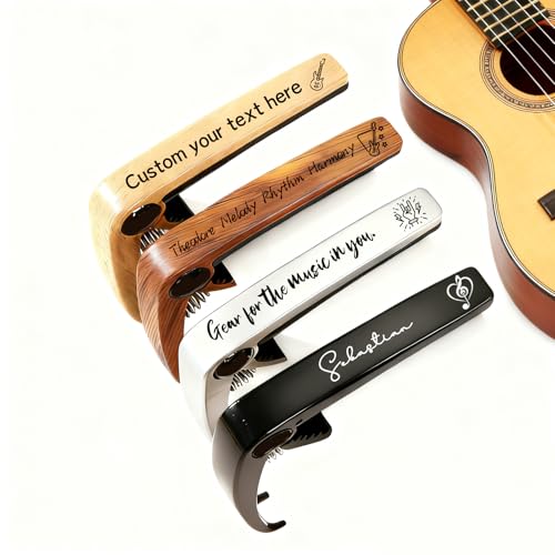 Personalized Guitar Capo Custom Engraved Name Text Guitar Accessories