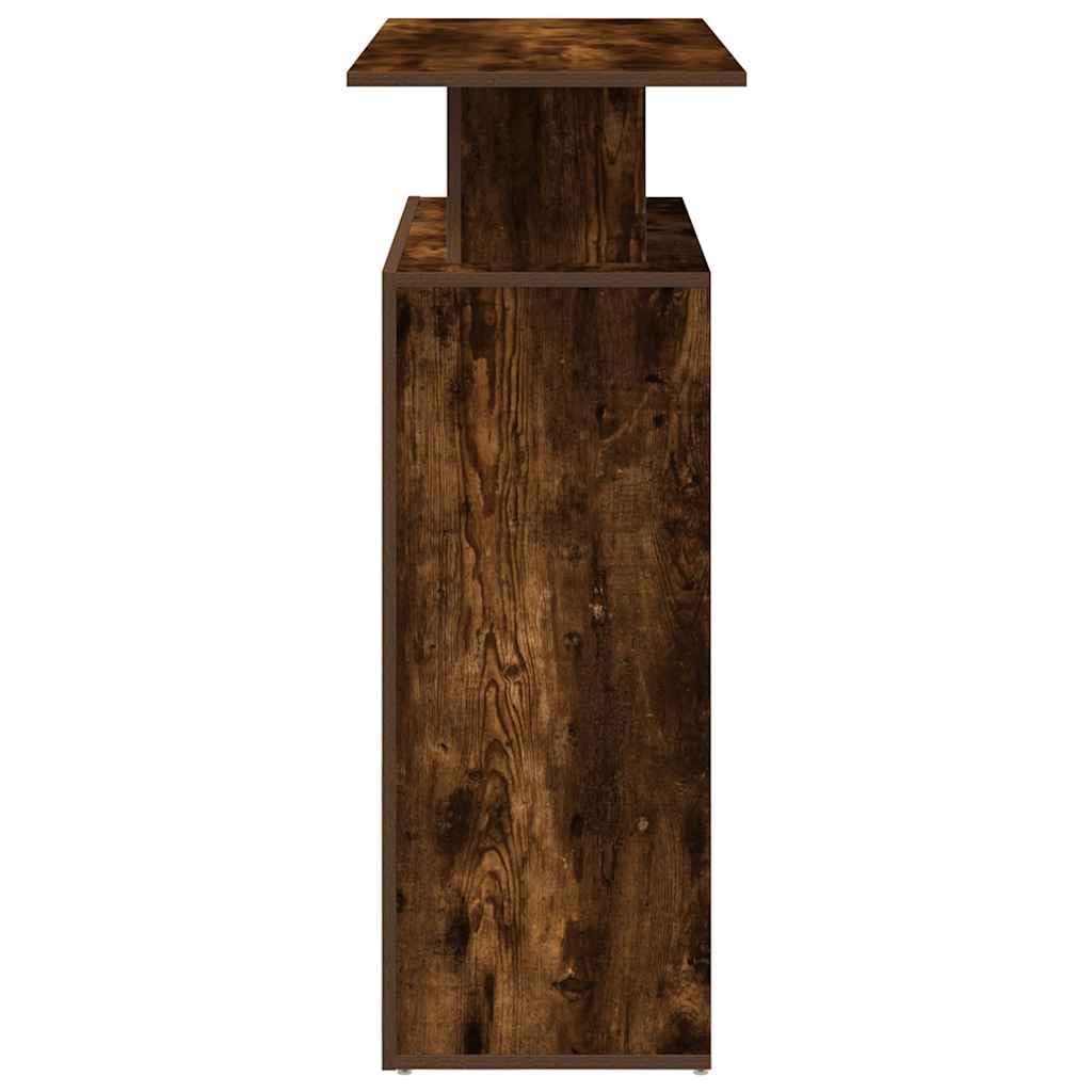 Hommdiy Empfangstheke Räuchereiche 100x40x104 cm Salon Kassentheke Büro Empfangstisch Holzwerkstoff