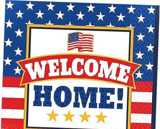 Welcome Home Pride Lunch Napkins Paper (Set of 36 Pcs) Birthday Party Supplies Dinner Holiday Paper Napkins