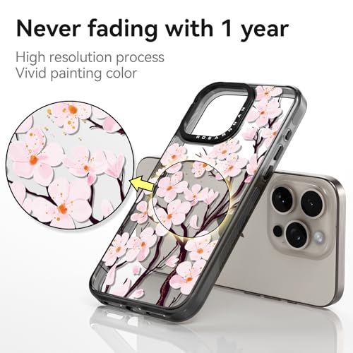 Coque iPhone 15 Pro durable noire 6,1 pouces résistante aux chocs