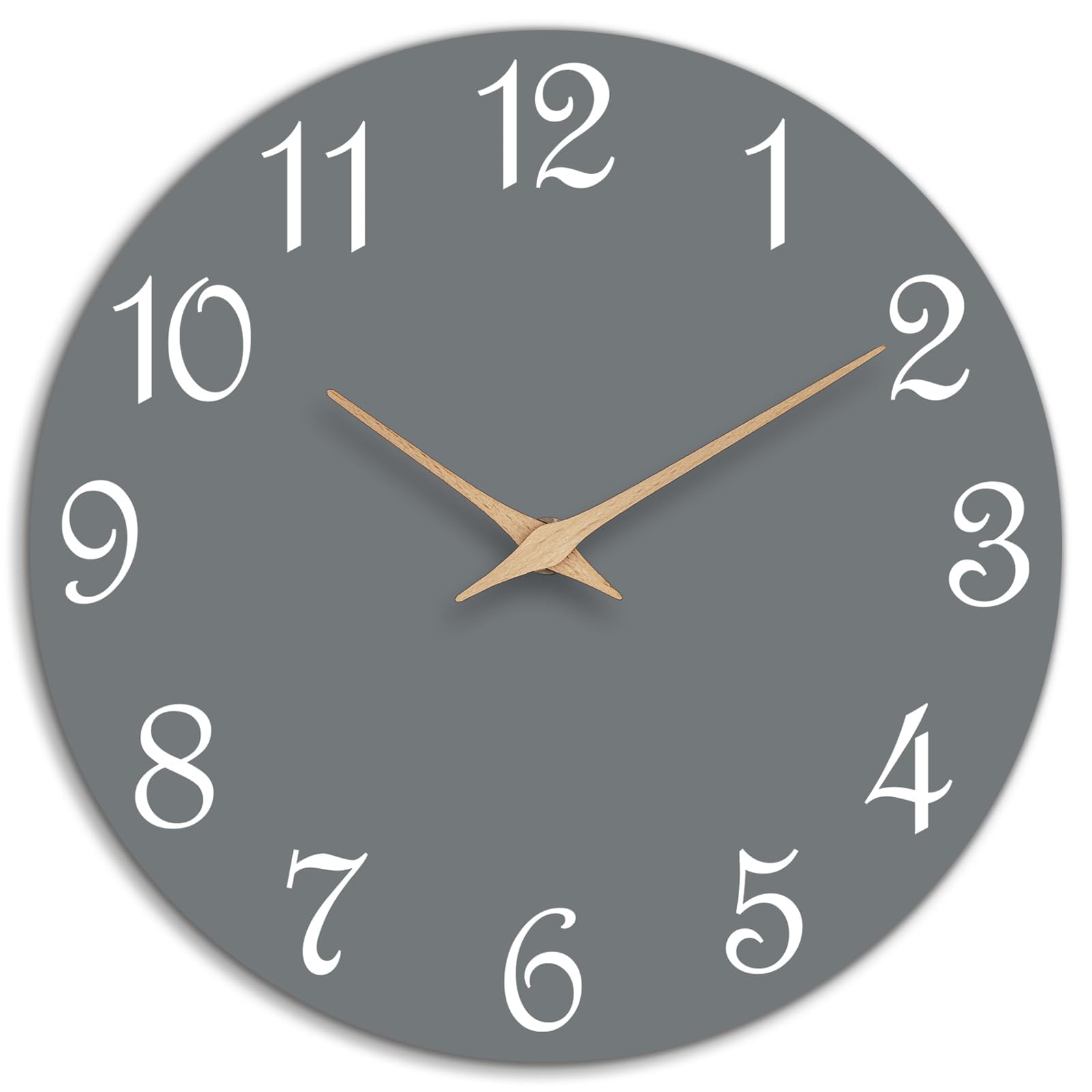 Mosewa Wall Clock Silent Non-Ticking Battery Operated Modern Simple 10"