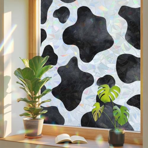 Vinilo para ventana con diseño de vaca 19.6x39.3 pulgadas miniatura 1