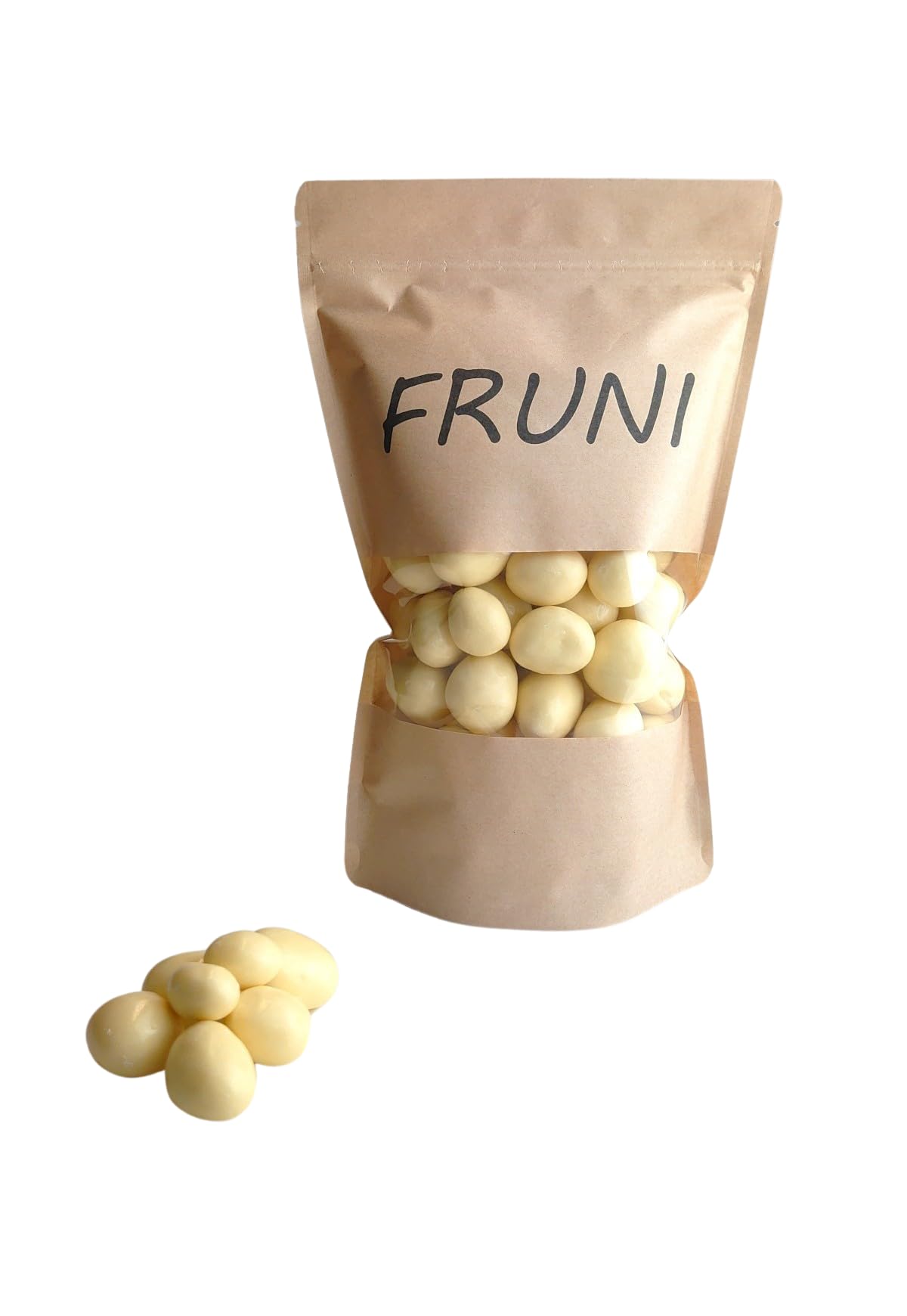 FRUNI Erdbeeren gefriergetrocknet in weißer Schokolade 1 KG