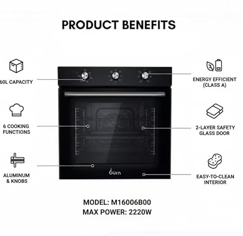 BURN - Built-in oven 6 functions