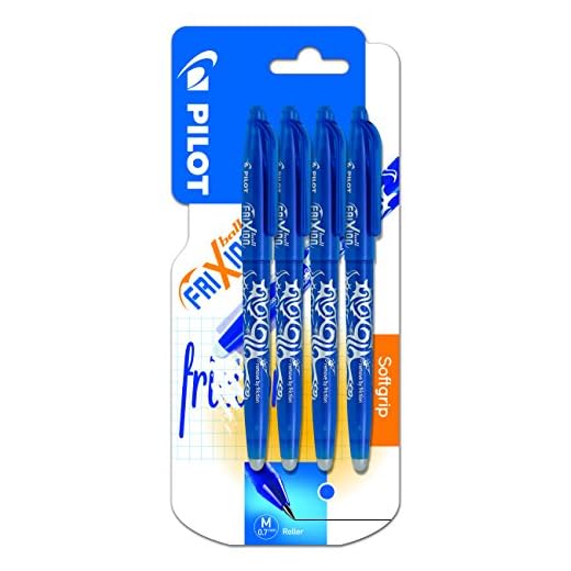 Pilot Spain Frixion Ball Stylo roller effaçable, 4 pièces, couleur Bleu
