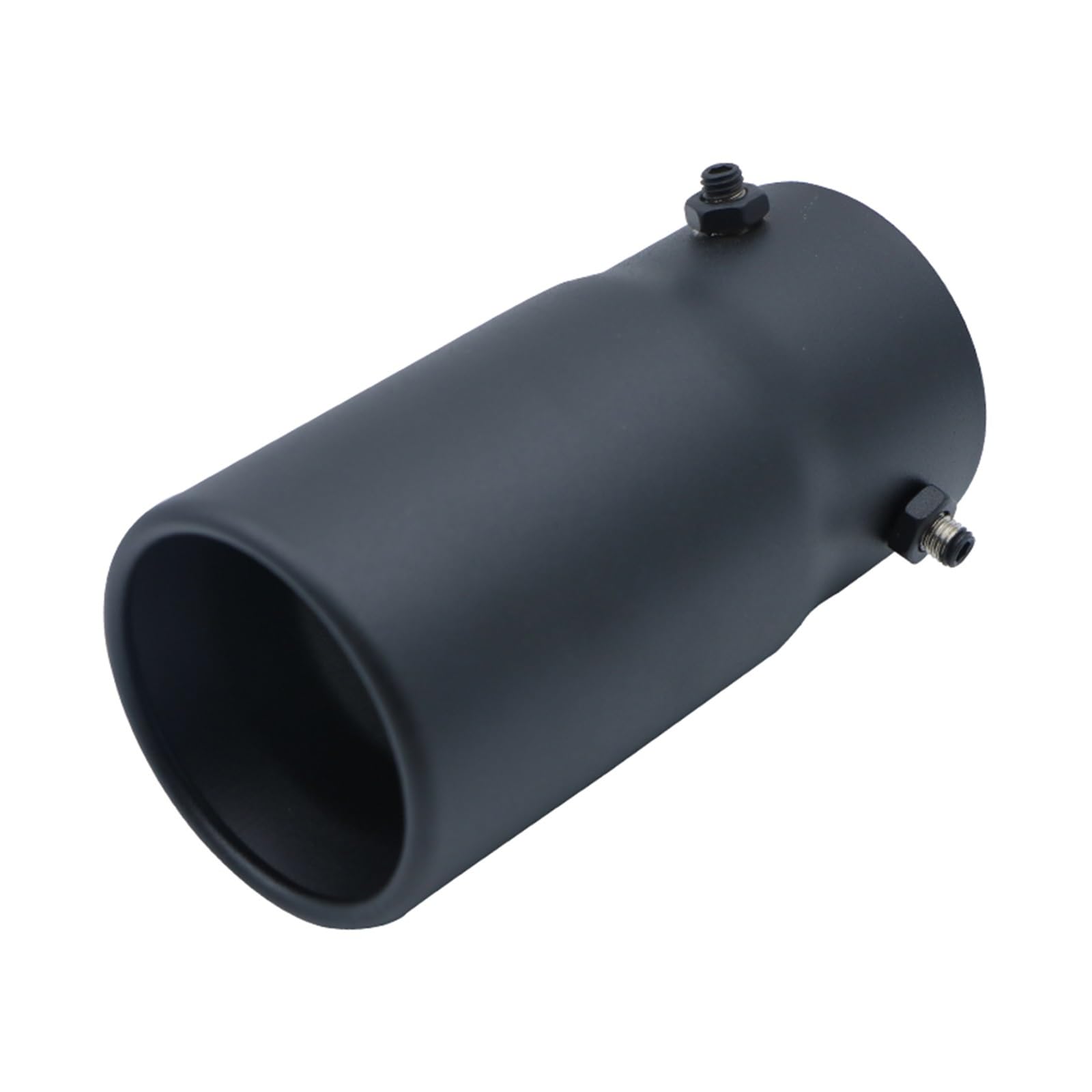 Terminale finale di scarico in acciaio inox lucidato - doppio tondo da 77mm - Pilot 60097