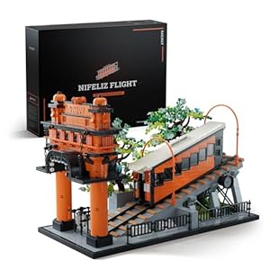 Nifeliz Flight Railway Building Set, Vintage Cable Car Railway Display Model for Décor, Memorable Festival Gift for Adults (2,892 PCS, NF10294)
