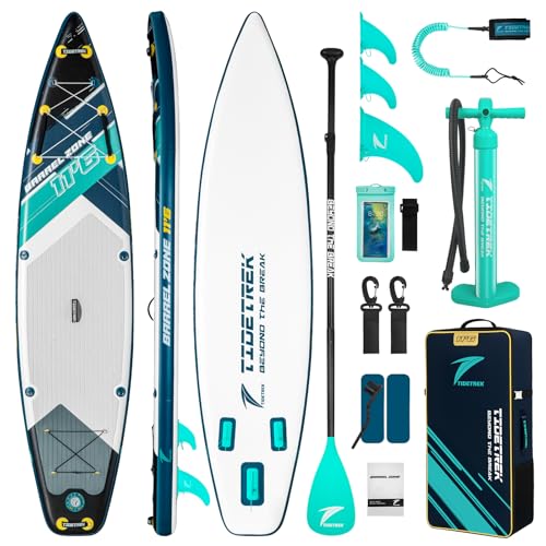 Image of 11'6 inch Inflatable Stand Up Paddle Boards, Premium SUP Accessories, Non-Slip Comfort Deck for Youth & Adults