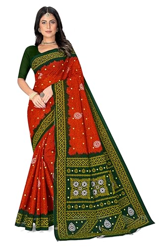 Image of TAMAIRA FASHION Mulmul Pure Cotton Saree For Woman Floral Batik Printed|Office Wear Daily Wear Sarees For Women Without Blouse Piece (Available in 11 Colours)