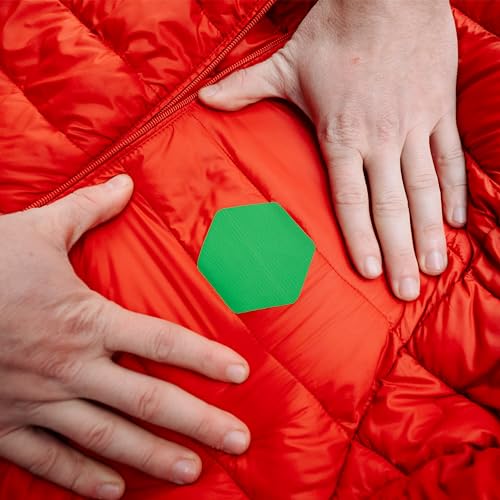 Image of GEAR AID Tenacious Tape Hex Repair Patches, 2.5 inch & 1.5 inch, Green, 8 Count