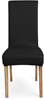 Vista 2 de Yaxa Basics - Juego de 4 fundas para sillas de comedor o cocina, Parson/Dining, fundas elásticas y lavables, protectores removibles para sillas
