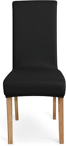 Miniatura 2 de Tienda Basics Juego de 4 fundas elásticas para sillas de comedor, color gris oscuro