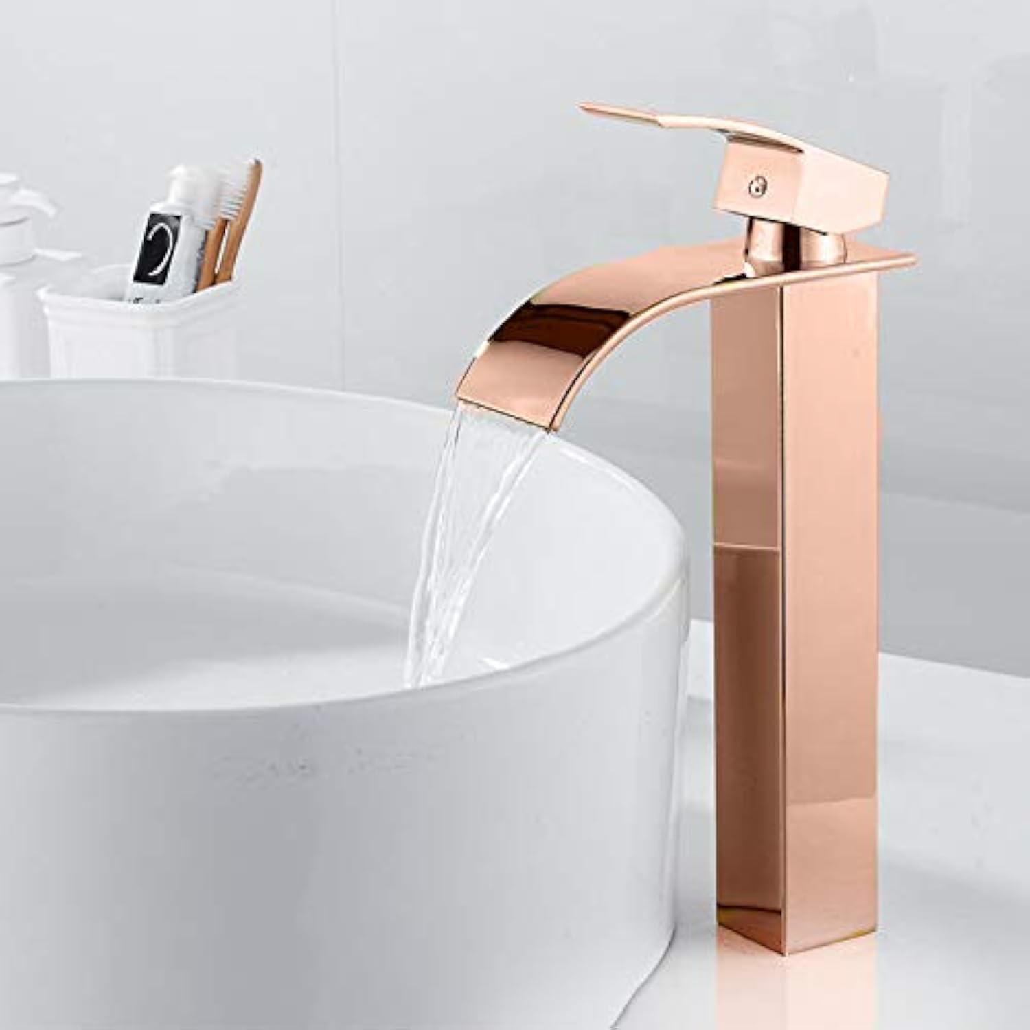Aquieen Luxury Series Extended Body Hot & Cold Basin Mixer Basin Tap (Cascada - Rose Gold) (B084D3412J) Amazon Price History, Amazon Price Tracker