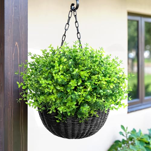 Image of Bassion 24 Pcs Greenery Stems Fake Artificial Eucalyptus Plants Outdoors