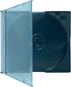 mediaxpo Premium Slim Black Jewel Cases - Protect and Showcase Your CDs - Slim CD Case for Space-Saving Storage Pack of 25