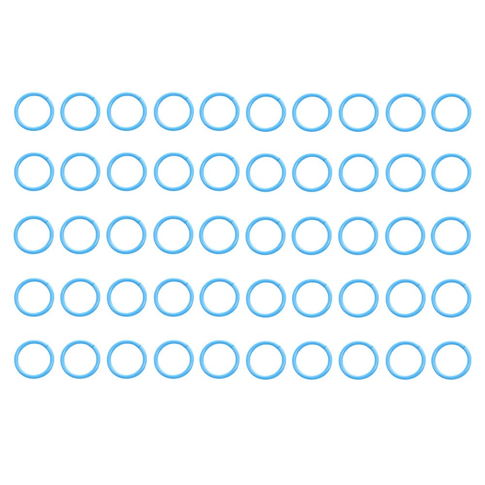 50 Anelli In Plastica Blu Per Raccoglitori A Fogli Mobili – Diametro 28 Mm, Chiusura Aperta Per Facile Inserimento, Set Da 50 – Ideali Per Quaderni E Portachiavi Fai-da-Te