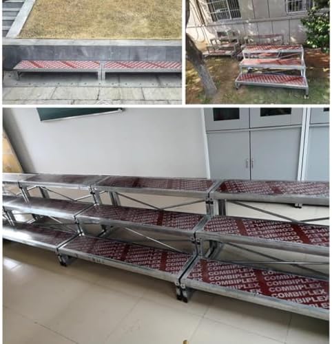 Sturdy Choir Risers - Easy Assembly Movable Step Platform for Events, Heavy-Duty Commercial Grade for Music Festivals, Graduation Ceremonies, and Performances