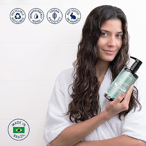 Miresse Thickening Shampoo And Hydrating Conditioner Set W/ Hyaluronic Acid, Biotin & Menthol For Men & Women - For Fine Thin Hair. Clinically Proven Thicker Strands On Continuous Use 16.9Oz (500Ml)X2 #TOP5