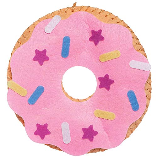 Baker Ross FC800 Donut Kissen Nähset für Kinder - 2er Pack, Bastelset zum Nähen für Kinder
