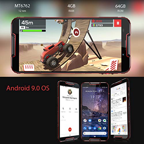 CUBOT Quest 5.5-inch Android 9.0 Pie Rugged Smartphone Unlocked, 4GB+64GB,4G Dual SIM, NFC,Gyroscope, 4000mAh Battery, 12MP Camera, IP68 Waterproof Shockproof, Dustproof (Black) - Thumbnail 5