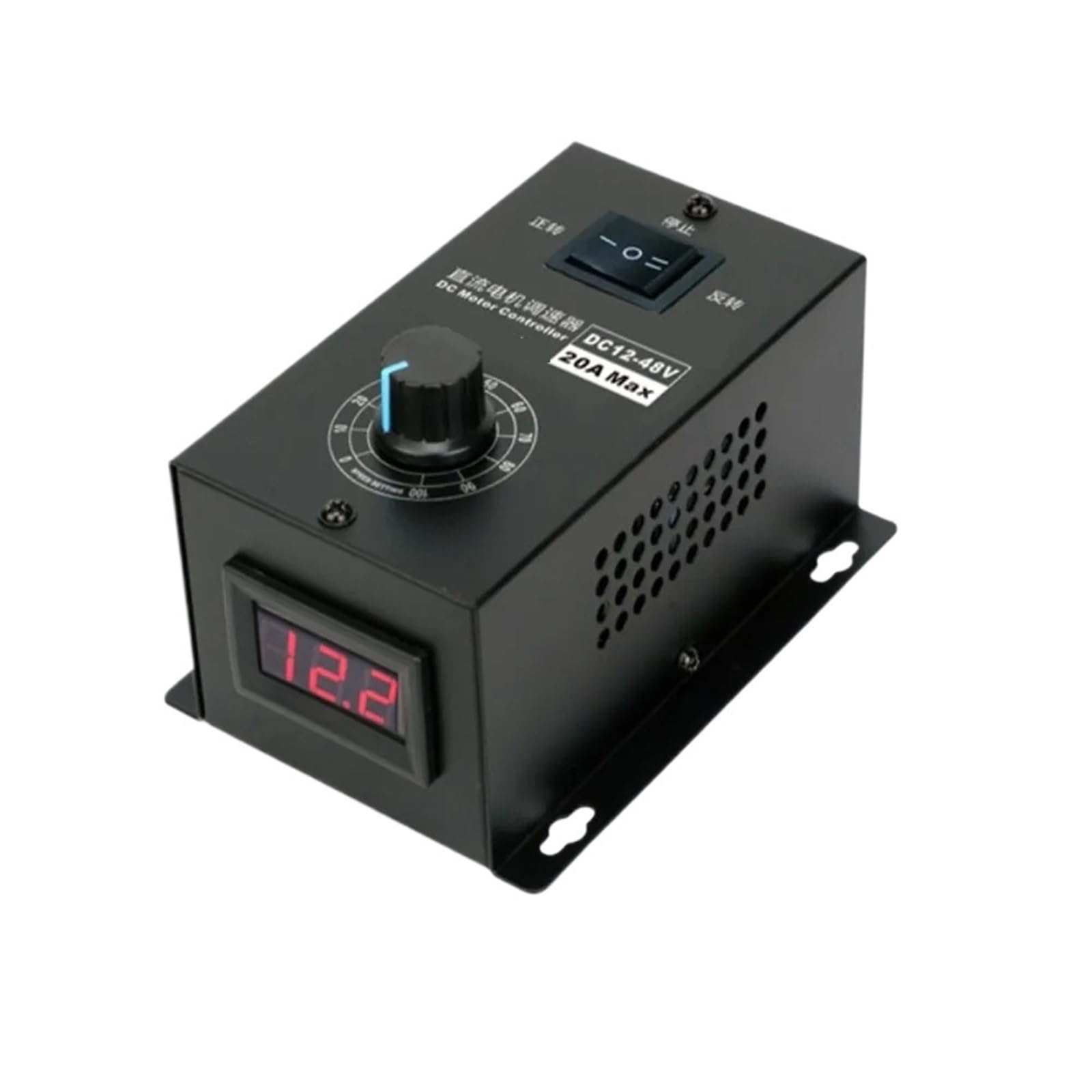Controlador PWM DC 12V 24V 48V 20A con pantalla reversible y regulador de velocidad motor 1200W