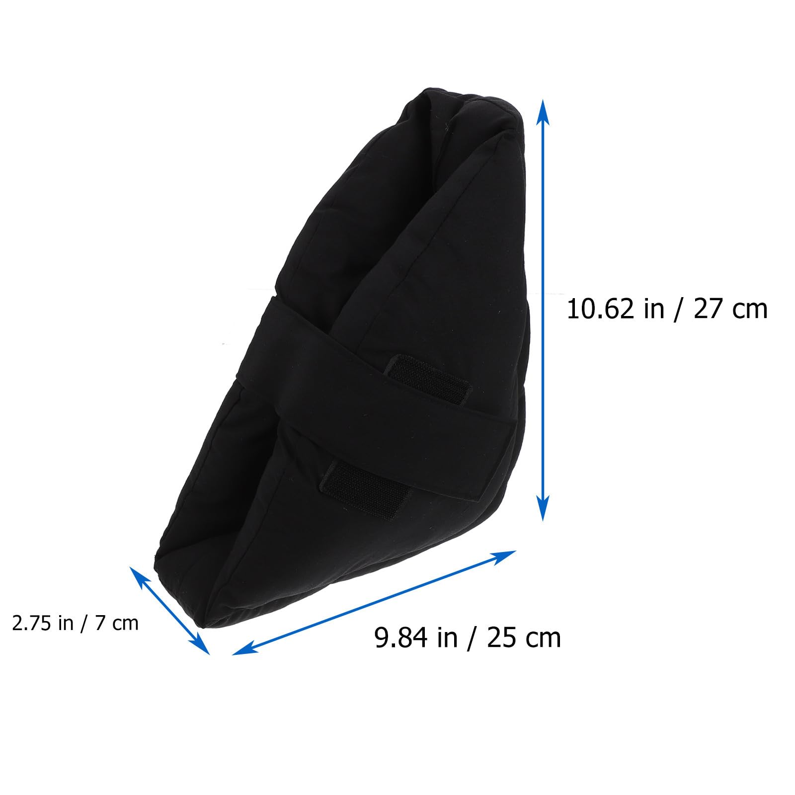 Protector de Talones Negro Almohadilla Ajustable, Cojín de Talón de Tela Transpirable y Cellucotton para Protección y Comodidad Hogar o Hospital