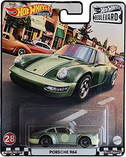 DieCast Hotwheels Porsche 964, Boulevard Green 1:64 Scale Car Toy for Kids