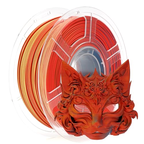ISANMATE Tri-Color Matte PLA Filament (Red/Blue/Yellow), 1kg