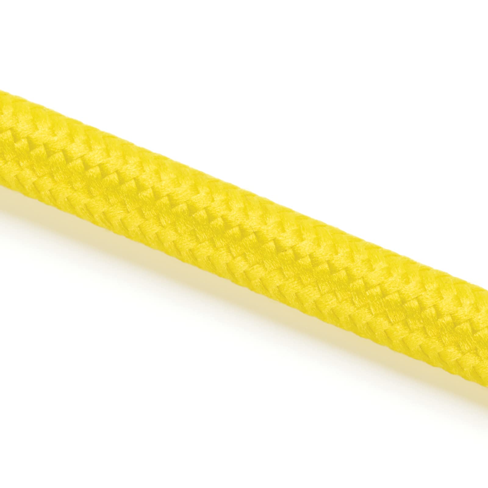 Cavo tessile per lampade, 3 fili, 3x 0,75 mm², cavo elettrico con conduttore di terra, accessori per lampada (50m, Giallo)