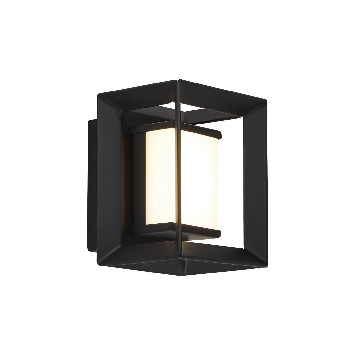 Licht-Erlebnisse LED Wandleuchte innen IP44 Schwarz Weiß B: 8 cm klein warmweiß 3000 K 78 lm blendarm Modern Badezimmerleuchte Wand Lampe Spiegel