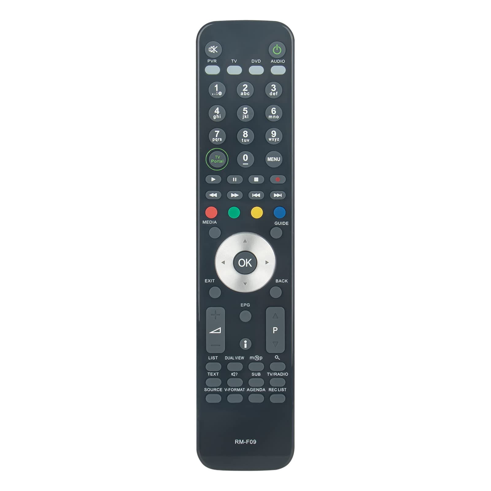 AULCMEETRM-F09 Replacement Remote Control for HUMAX/Tivumax TV Recorder Satellite Digimax Recorder VHDR3000S RM-F09 RMF09 HDR-7500T VHDR-3000S HDR7500T