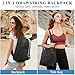 ROSECER Drawstring Gym Backpack with Wet Pocket, Beach Backpack for Swim, Travel Tote Bags for Women, Water Resistant Shoulder Bag, Handbag for Travel Workout, Black