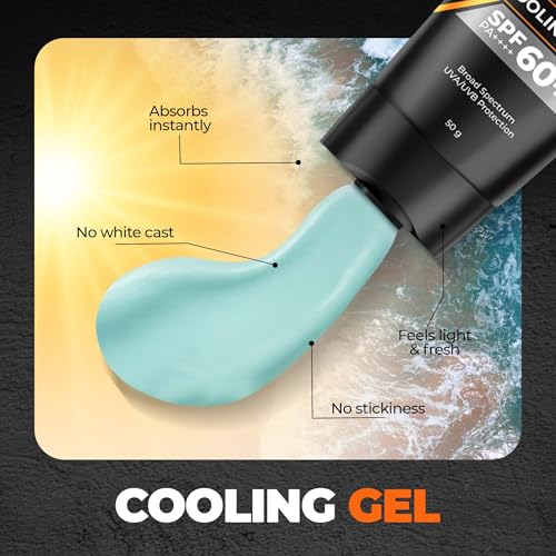 Image of Beardo Max Cooling Gel Sunscreen SPF 60+ PA++++|UVA /UVB Protection | No White Cast |Ultra Lightweight Texture | Non-Greasy |Sunscreen for Men