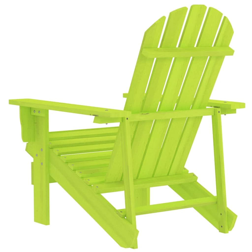 Chaise de Jardin Adirondack Bois de Sapin Massif Vert Mobilier de Jardin Vert,315876