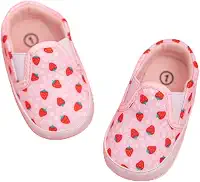 Tênis de lona para bebês meninos e meninas recém-nascidos antiderrapante sola macia Frist Walking sapatos respiráveis para crianças pequenas