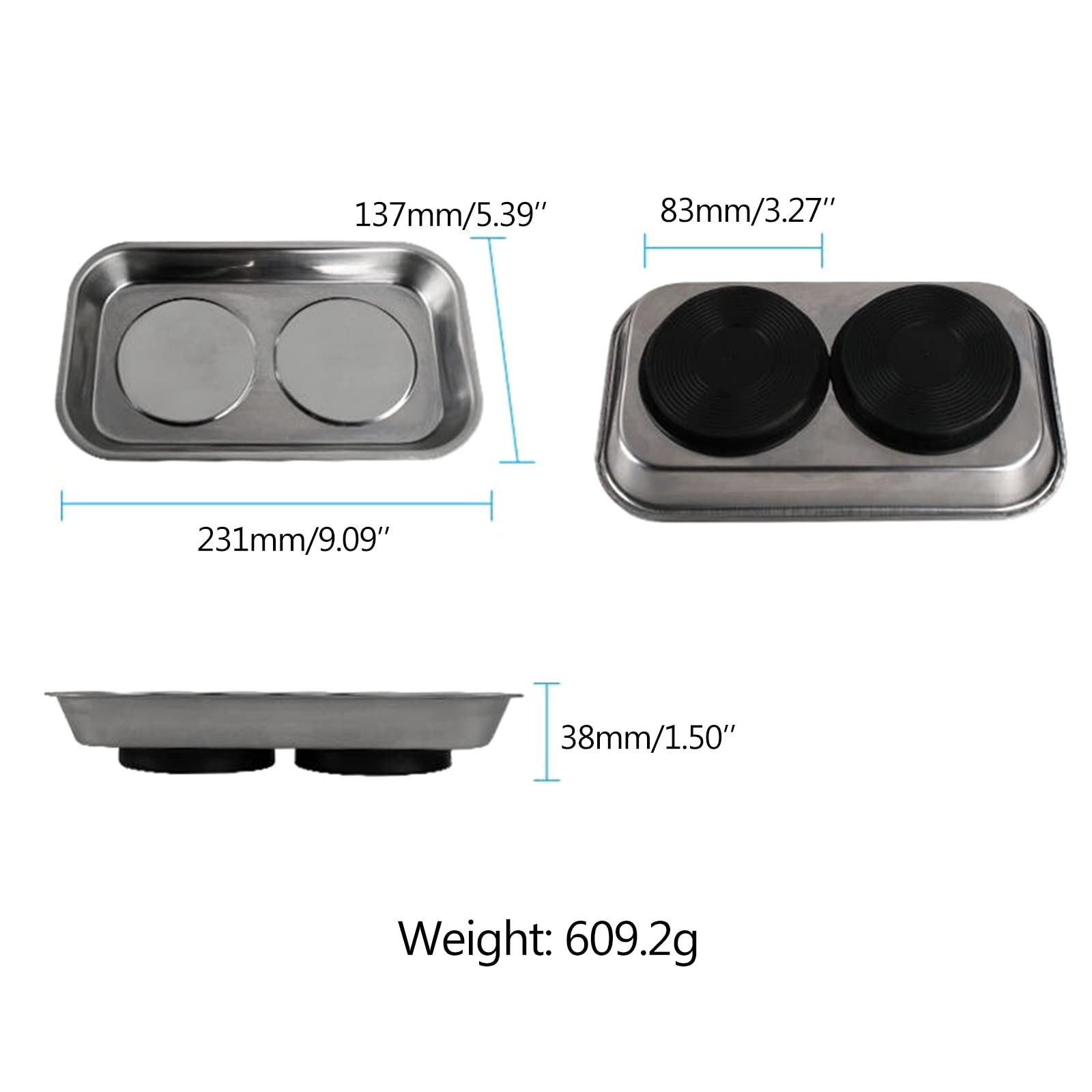 4 X STAHLWERK Bac Magnétique 4 Pouces Plastique Pour Vis Outil