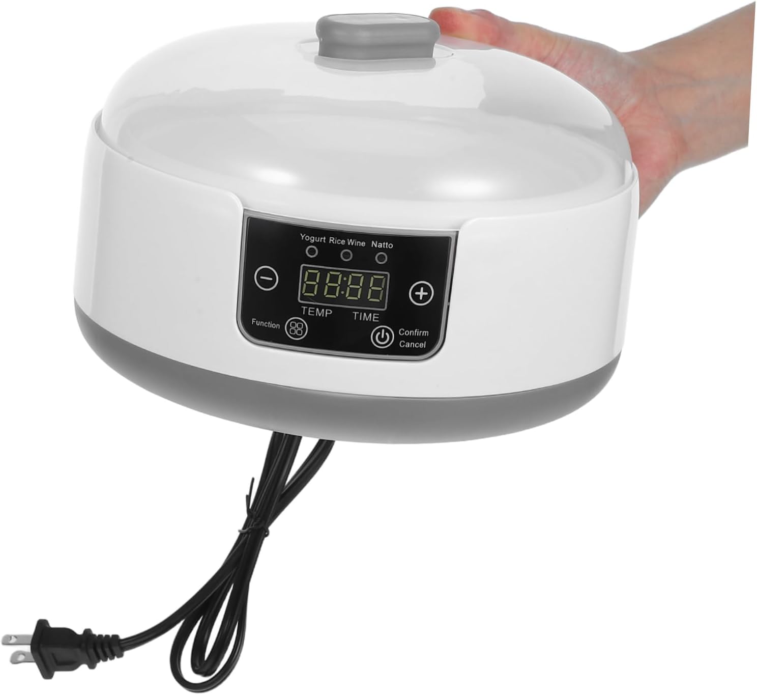 Electric Yogurt Maker with LCD Display Automatic Digital Yogurt Machine for Homemade Greek Yogurt Hour Timer Temperature Control Family Friendly Capacity
