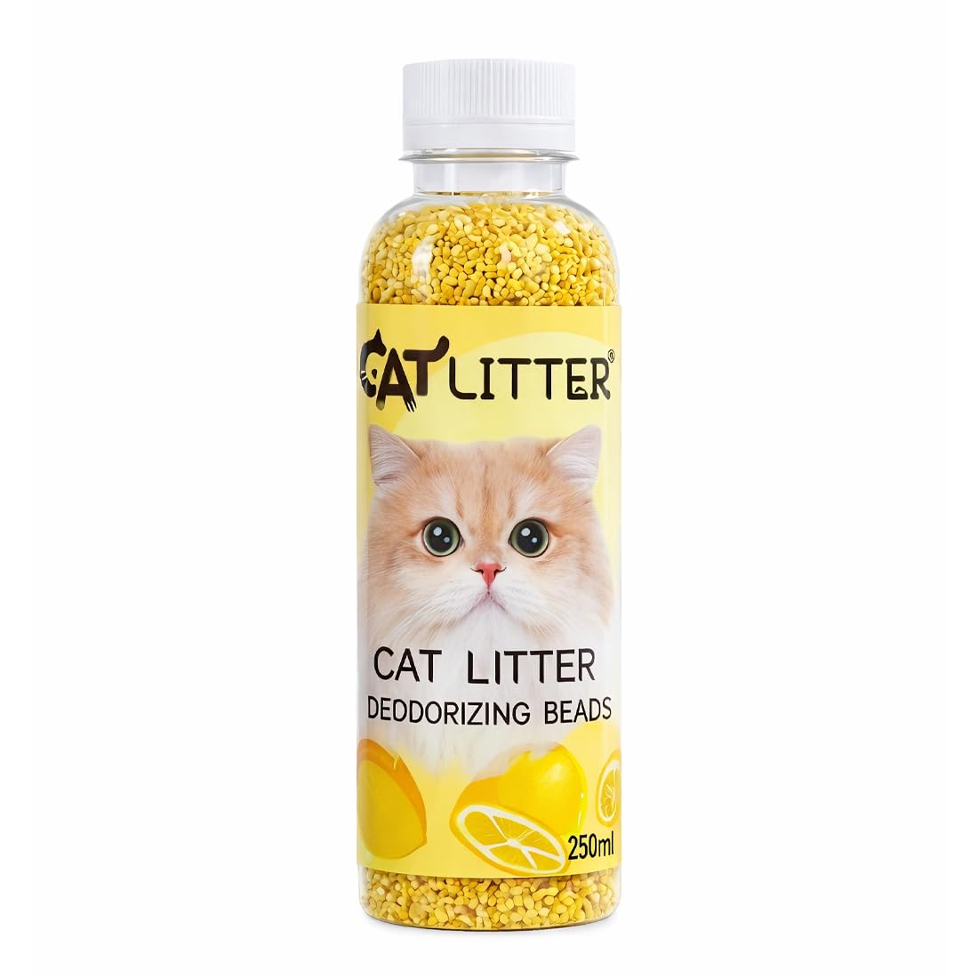 Perlas Desodorizantes para Arena de Gato, Fragancia a Limón para Refrescar la Bandeja, Accesorio Práctico para Mantener una Zona Más Agradable a Diario uso diario