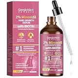 Minoxidil for Women Hair Growth with Biotin, 100ML Topical Minoxidil Serum with Rosemary for Hair Regrowth Treatments, Non-Greasy, Helps Prevent Hair Thinning & Hair Loss Solution
