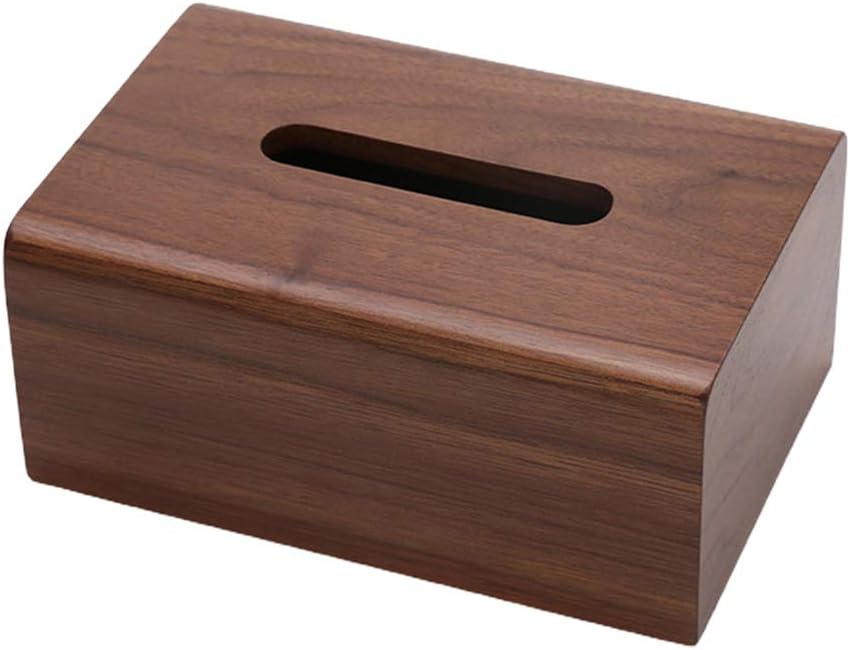 Walnut Tissue Box With Removable Lid Luxury Wooden Paper Holder Napkins For Case Living Room Coffee Table Desktop Drawer Box For Creative Solid Wood Desktop Storage Box Decoration Home Desk Napkins
